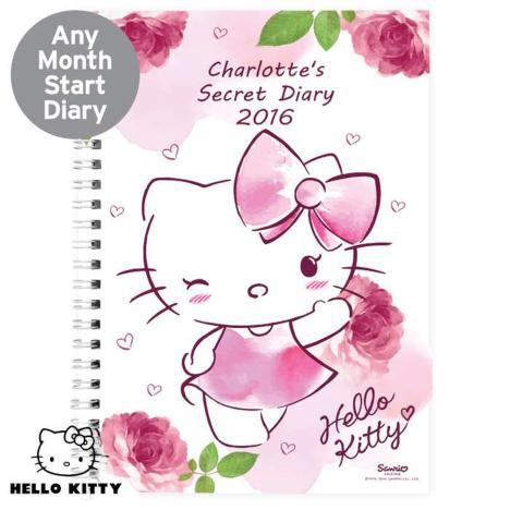 Personalised Hello Kitty Pink Blush A5 Diary £7.99